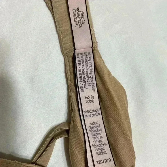 Victoria’s Secret Body by Victoria Perfect Shape Tan/Nude 32C padded Push Up Bra - Picture 7 of 8